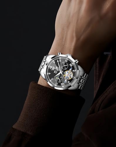 Image of OLEVS Watches for Men Automatic Self Winding Luxury Dress Big Face Wrist Watches