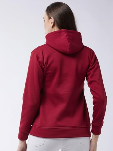 Image of Pivl Women's Fleece Blend Winter hooded Jacket.