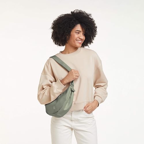 GOT BAG Crossbody Moon Bag | Halbmond Handtasche Wasserabweisend | Stylische Umhängetasche mit verstellbarem Gurt (bass, small)