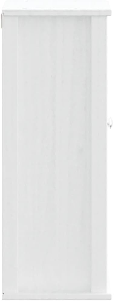 Bathroom Wall Cabinet Berg White 15.7"x10.6"x28.1" Solid Wood Pine,Elegant Bathroom Wall Cabinet with Ample Storage for Essential Toiletries Bathroom Furniture Sets