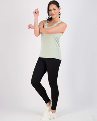 Image of Real Essentials 5-Pack Women's Racerback Tank Top Dry-Fit Athletic Performance Yoga Activewear (Available in Plus Size)