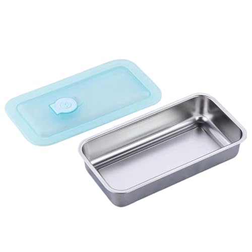 Teksome Fiambreras De Acero Inoxidable - Tarrinas Reutilizables De Acero Inoxidable Con Tapa | Recipientes Estancos Lavavajillas Para Comida De Camping, Picnic Y Familia