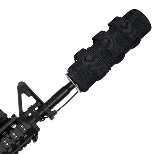 Suppressor Cover 6 Inch Heat Insulation Silencer Cover with Burnproof Microfiber Sleeve & Silicon Lining Hunting Fireproof Suppressor Wrap