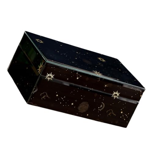 JINQIGG Versatile Jewelry Storage Box Stylish Glass Jewelry Container Strorage Box for Rings and Necklaces Collection