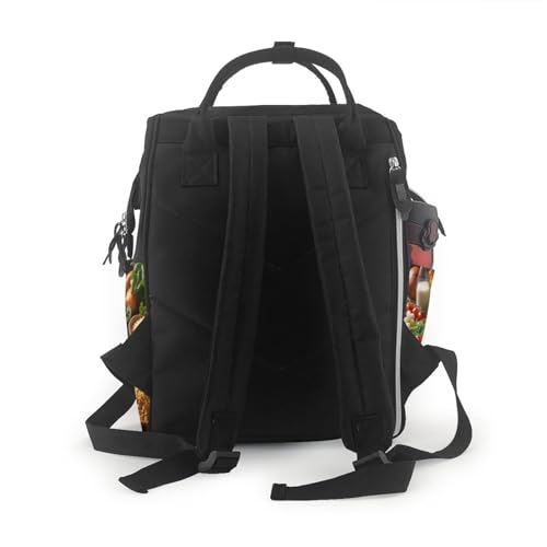 Sac à dos à langer grande capacité pour maman active avec compartiments