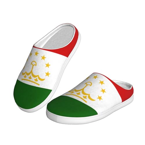 Cozy Flag of Tajikistan print Slippers Indoor and Outdoor Fuzzy House Shoes Anti-Skid Sole Gifts for Women Indoor Scuff2
