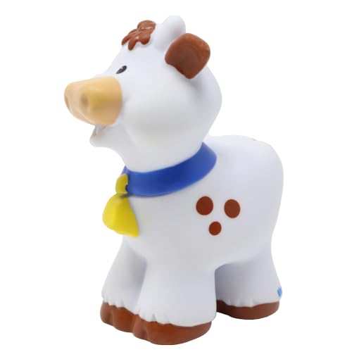 Figurine vache blanche et marron de remplacement Little People 77309