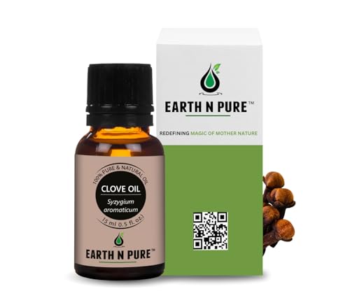 Image of Earth N Pure Clove Bud (Laung) Essential Oil for Teeth, Skin and Aromatherapy | 15 Ml