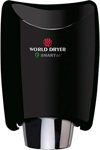 World Dryer K-162 SMARTdri High Efficiency Intelligent Automatic Hand Dryer with Aluminum Cover in Black Multi-Port Nozzle, 110-120V World Dryer K-162 SMARTdri High Efficiency Intelligent Automatic Hand Dryer with Aluminum Cover in Black Multi-Port Nozzle, 110-120V