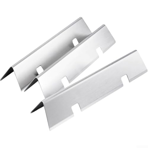 Durashmall 3PCS Stainless Steel Heat Plate, Stainless Steel Bars Heat Plates Grills Replacement For Weber for GS4 For Spirit II 200 Series 15.3 * 3.5 * 2.5in