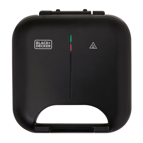 BLACK+DECKER Grill Elétrico e Máquina de Waffle 2 em 1, Sanduicheira Grill com Chapas Antiaderente, Ideal para Waffles, Carnes e Outros Alimentos, Modelo GW750, 110V