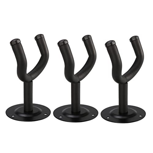 Milisten 3pcs Guitar Wall Mount Hangers Hook Holders for All of Guitars Violins Easy Installation Round Shape Design Present for Music Lovers