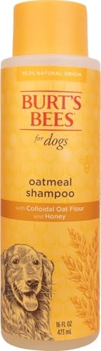 Burts Bees for Pets Oatmeal Dog Shampoo with Honey, Unscented, 16 Fl Oz