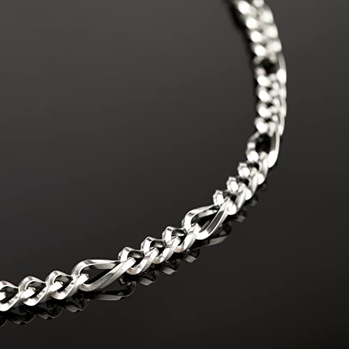 Umaokang 5 Meters Stainless Steel Chains For Jewelry Making Silver Twist Figaro Chain Cable Link With 10 Lobster Clasps 30 Jump Rings Men Hip Pop Necklace Chain Bulk Jewelry Supplies #TOP3