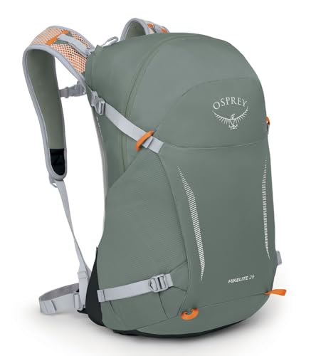 Image of Osprey Hikelite 26L Hiking Backpack for Men and Women - Lightweight Daypack with Breathable Backpanel and Raincover - Ideal for Day Hikes, Travel, and Everyday Use in Any Weather, Pine Leaf Green