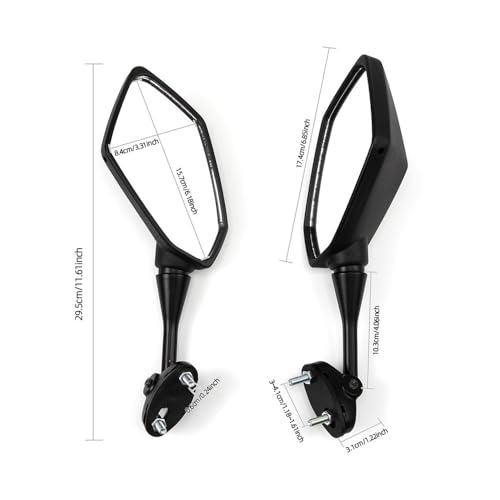 Espejos retrovisores para moto SV650 y SV1000 regulables 6