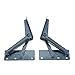 Black 80 & 75 Scissor Type Hinges - Top Turning & Folding Support for Cupboard & Sofa