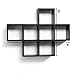 floating shelves with 7 square Cube wall - cube Espresso Finish mounted Decorative Contemporary modern wood Bedroom or Living Room