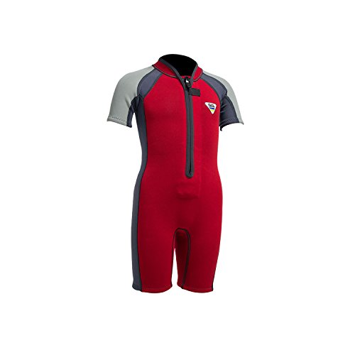 GUL Junior Seaspray 3/2mm FZ T2 Shorty Wetsuit - Red/Grey T0
