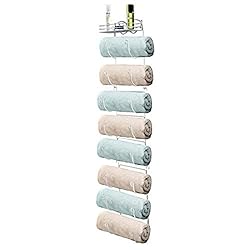 Organize small bathroom wall mounted towel holder