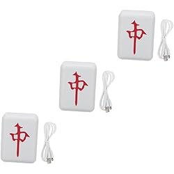 Lamparas Para Habitacion Pequeña Housoutil 3 Piezas Luz De Noche Caricatura De Luz Nocturna Adorno De Lámpara De Mahjong Lámpara De Noche Decorativa Lámpara De Ambiente De Habitación Mini Niño Pequeño Mahjong El Plastico