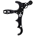 GQT Bow Release for Compound Bow, 4-Finger Archery Release Trigger, 360° Rotatable Thumb Release Aid (Black)
