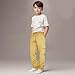 Cargo Sweatpants for Boys Fashion Baggy Open Bottom Joggers with Pockets Casual Elastic Waist Athletic Pants Yellow