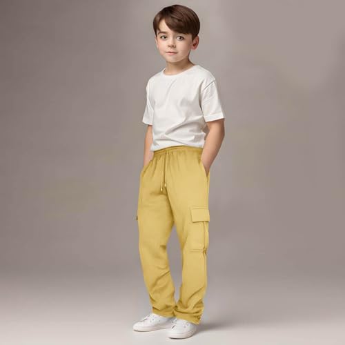 Boys Cargo Pants Casual Sports Sweatpants Trendy Drawstring Jogger Pants Sweatpants Lightweight for 3-13 Years2