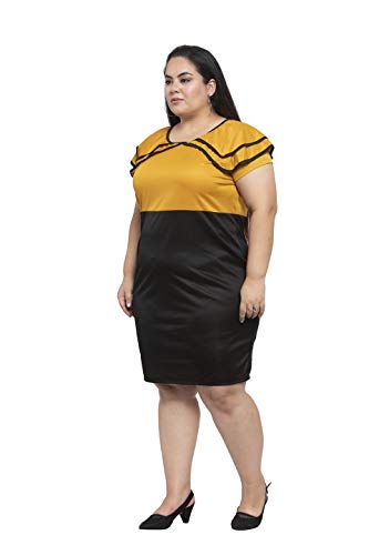 Image of Flambeur Women's Crepe Bodycon Knee-Length Dress