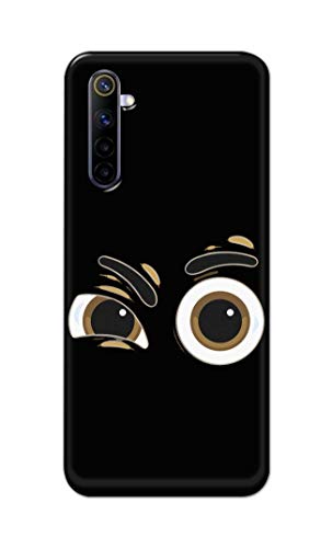 Image of PRINTFIDAA Funky Expression of Cartoon Eyes Printed Designer Hard Back Case Cover for Realme 6 / Realme 6S / Realme 6i (6.5 inch) -(UO) MVN1004