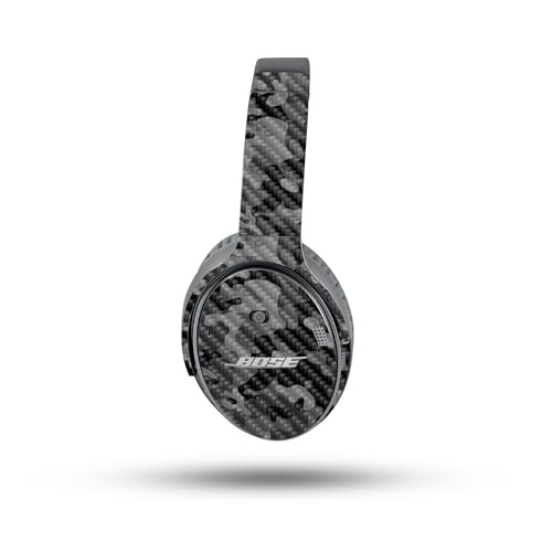 Image of MightySkins Carbon Fiber Skin Compatible with Bose QuietComfort 35 II Headphones - Black Camo | Protective, Durable Textured Carbon Fiber Finish | Easy to Apply