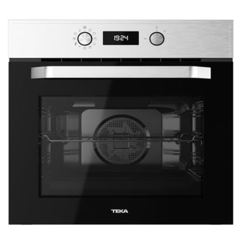 TEKA Horno Multifunción 60 cm, Limpieza DualClean, Función Airfry, 1 Guía Plus-Extension, 1 Bandeja y 1 Rejilla, Negro, Modelo HCB 6535 P