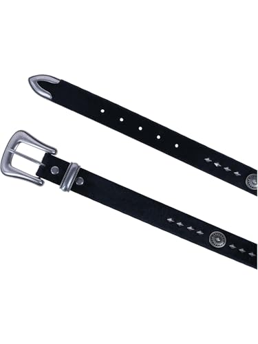 Wrangler Women's Hair On 25Mm Scallop Three Piece Buckle Set Black Large4