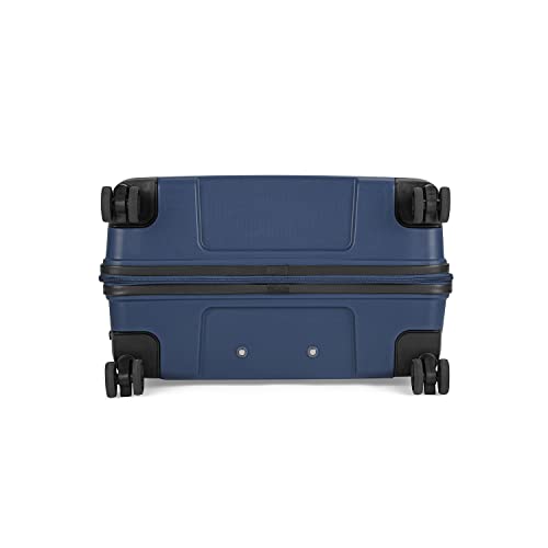Image of Aristocrat Jude 66Cm Polyester Hard-Sided Spinner Medium Check-in Luggage Trolley Bag with 8 Wheels (Blue)