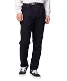 [NAVY] ネイビー テーパードパンツ メンズ ストレッチ デニムパンツ ジーンズ ジーパン ポケット ロングパンツ ボトムス ブラック:W33