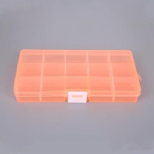 Scatole per gioielli in plastica Cassetta degli attrezzi in plastica Organizzatore artigianale regolabile Perline Bracciale Scatole per gioielli Imballaggio-1pc 10 griglie