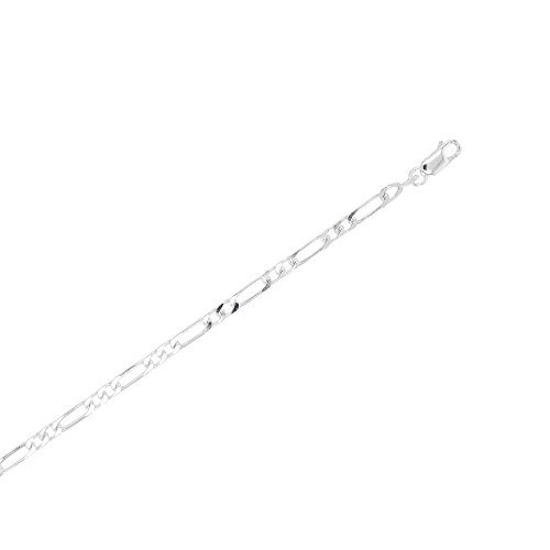 Chaîne cou maille figaro double argent 925/1000 : collier en argent 55 cm pour homme et femme