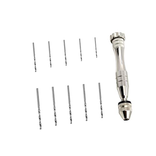 HEMOTON Mini Hand Drill 11 Set Mini Rotary Tool Jewelry Hand Drill Hand Drill for Jewelry Making Hand Tools Resin Hand Drill Resin Tools Resin Manual Drill Vise Hand Drill Rudraksha Model