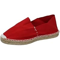 MADE IN SPAIN E Alpargatas Esparto Hombre Zapatillas Rojo 43