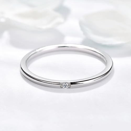 Simple Thin Brass Rings for Women White Gold Plated Wedding Band Rings Women Statement Rings Size 5-92