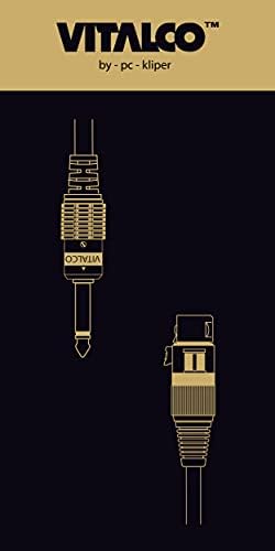 Kabel Mikrofonowy Jack 6,3 Mono na Gniazdo XLR 3 Pin VITALCO 1,5m Wtyk Jack 6,35 TS na XLR Żeński