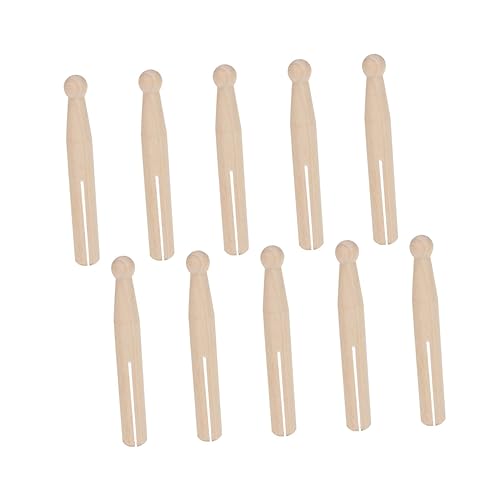 AUTSUPPL 10 Pack Wood Food Bag Seal Clip Sealing Clamp for Snack Bags Natural Craft Decor Easy Use