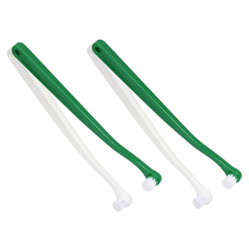 Small Dog Treats TOGEVAL Handheld Cat Toothbrush Small Head Multi-Functional Bristle Toothbrush Non-Slip Handle Plastic Tpe 16.5X1.5X1Cm for Oral Care and Gum Massage Suitable for Small Dogs and Cats