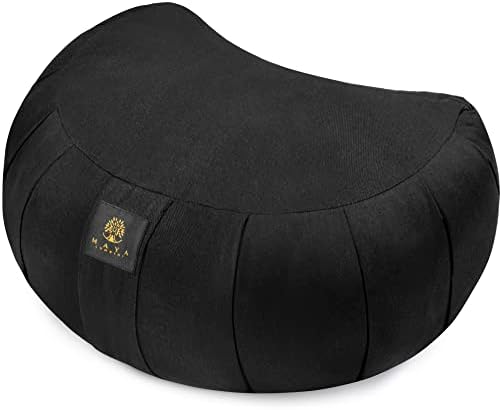 MAYA LUMBINI Meditation Cushion - Organic Premium Kapok Keeps Your Spine Aligned to Prevent and Relieve Back Pain for a Deeper More Comfortable Meditation - Choose a Size That’s Right for You
