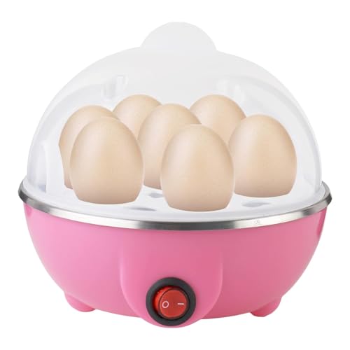 Image of Electric Egg Boiler with Auto Shut Off & Transparent Lid, Egg Cooker for 7 Eggs, Multi Cooking Modes Boiled Poached Omelette Maker (Pack of 1 | Multicolor)