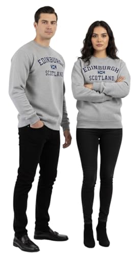 Sweat-shirt brodé Édimbourg Écosse unisexe pull chaud grande taille