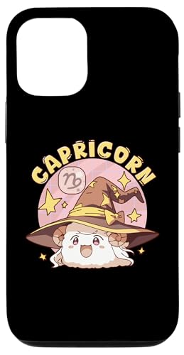 iPhone 15 Pro Cute Spooky Capricorn Kawaii Witch Zodiac Halloween Magic Case
