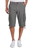 Unionbay Men's Cordova Belted Messenger Cargo Short - Reg and Big and Tall Sizes, Grey Goose, 34