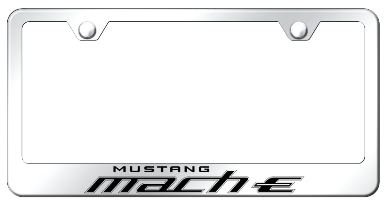 Mach-E Ford Script Laser Etched License Plate Frame; Gold (Universal...