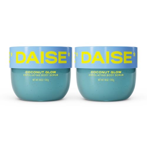 DAISE Exfoliating Body Scrub in Coconut Glow, 18 OZ / 510 g (Pack of 2)